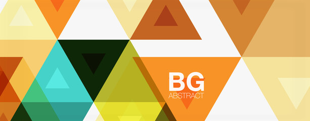 Mosaic triangle pattern abstract background for cover, banner, flyer and poster and other template