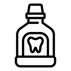 Wall Mural - Care tooth mouthwash icon. Outline care tooth mouthwash vector icon for web design isolated on white background