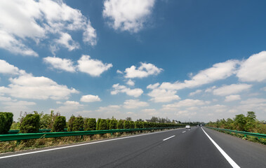 Canvas Print - Highway under the blue sky