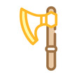 © sevector - ax weapon color icon vector flat illustration