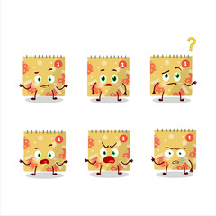 Sticker - Cartoon character of 1st december calendar with what expression