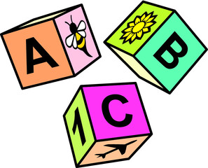 Vector illustration of the ABC blocks