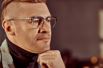 Sticker - elegant male glasses