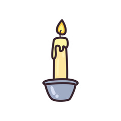 Wall Mural - Isolated candle line and fill style icon vector design