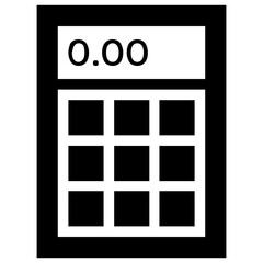 
A mathematical device with small screen and numerical buttons to calculate, calculator 
