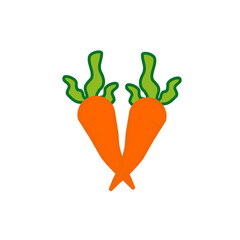 Sticker - Carrot vegetable logo design template