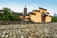 Ancient City Walls And Temples Are In Nanjing, China