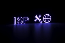 ISP Neon Concept Self Illumination Background 3D Illustration