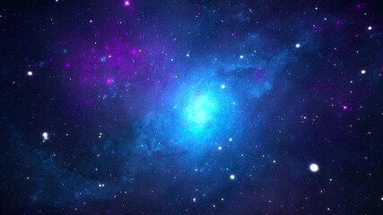 Wall Mural - 4K 3d Flying inside Epic Storm of Galaxy Clouds and Lightning Nebula Seamless Loop. nebula clouds in outer space, background space Animation. in dark space, studded with stars and nebulae