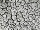 Fototapeta Nowy Jork - Full frame shot of dry land, dry cracked dirt ground.  Top view of dry cracked dirt.