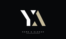 YA ,AY ,Y ,A Abstract Letters Logo Monogram