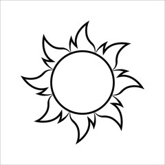 Wall Mural - Sun icon. Trendy vector summer symbol for website design, web button, mobile app on white background