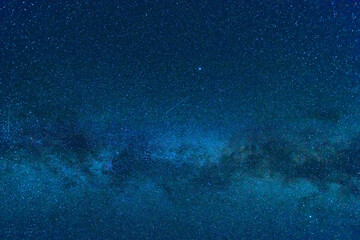 Wall Mural - dark blue night sky with many stars, cosmos milky way background