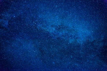 Wall Mural - dark blue night sky with many stars, cosmos milky way background