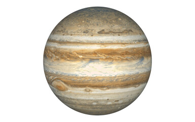 Wall Mural - planet jupiter isolated in white(elements of this image furnished by nasa). 3d rendering