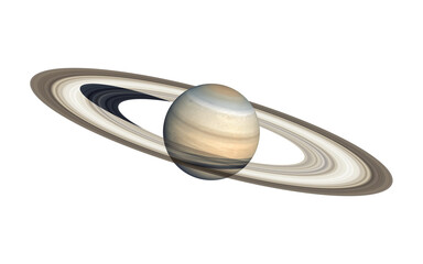 Wall Mural - planet saturn isolated in white (elements of this image furnished by nasa). 3d rendering