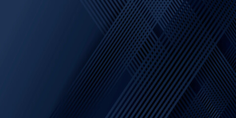 Wall Mural - modern dark blue black abstract presentation background with diagonal lines