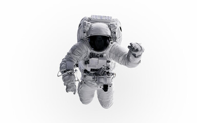 Wall Mural - astronaut isolated on white background. science fiction. elements of this image furnished by nasa