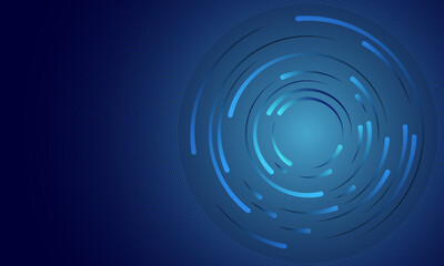 Poster - abstract blue tech background with swirl lines