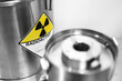 Radioactive waste of nuclear power plant of fuel uranium in barrel is sent for reprocessing and burial