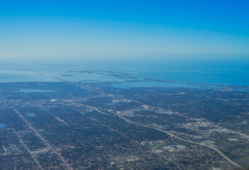 Wall Mural - Aerial view of city of Tampa in Florida, USA	