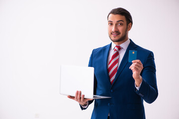 Wall Mural - Handsome male realtor working indoors