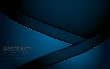 Wall Mural - Dark navy blue background with modern abstract shape.