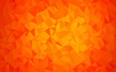 Light Orange vector polygonal pattern.