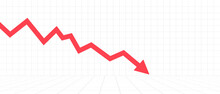 Financial Arrow Going Down. Vector