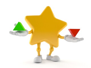 Poster - Star character with up and down arrow