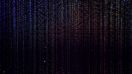 multicolored background of led flashing, blinking and flickering bulbs.