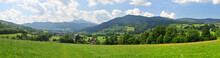 Panoramic View Of A Meadow Near Oberwang, Austria
