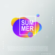© Nohan - Summer bright party poster wiht colorful liquid form. Club night flyer. Abstract gradients fluid dynamic shapes template backgrounds for cover, sale, banner.