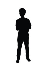 Wall Mural - Standing man silhouette vector