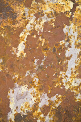 Wall Mural - Old rusty metal texture with detailed traces of corrosion.