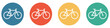 Bunter Banner mit 4 Buttons: Fahrrad, rad, Fahrradverleig oder Radweg
