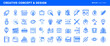 © PureSolution - Set of flat line icons of creative concept and design. Vector concepts for website and app design and development.