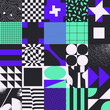 © Normform - Geometric Distress Design of Abstract Brutalist Pattern Artwork with Various Geometric Shapes