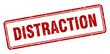 distraction stamp. square grunge sign on white background