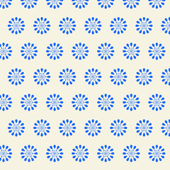 Sticker - Blue seamless pattern on light gray background. can be used for wrapping paper, wallpaper etc.