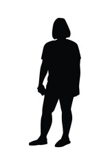 Sticker - A girl silhouette vector	