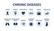 Chronic Diseases Chronic Illness icon vector illustration. 