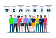 © Andreas - Group of people with chronic diseases risk. Chronic illness vector illustration.