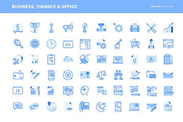 Wall Mural - set of flat line icons of business finance and office. vector concepts for website and app design an
