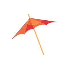 Poster - icon of beach parasol, flat style