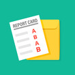 © dzm1try - A and B report card illustration. Clipart image.