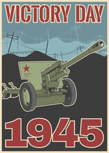 1945 World War 2 Victory Day Soviet Military Propaganda Style Poster