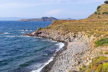 Sticker - Scenic seashore on one of greek islands