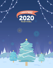 Wall Mural - Christmas Background Illustration : festival of Christmas