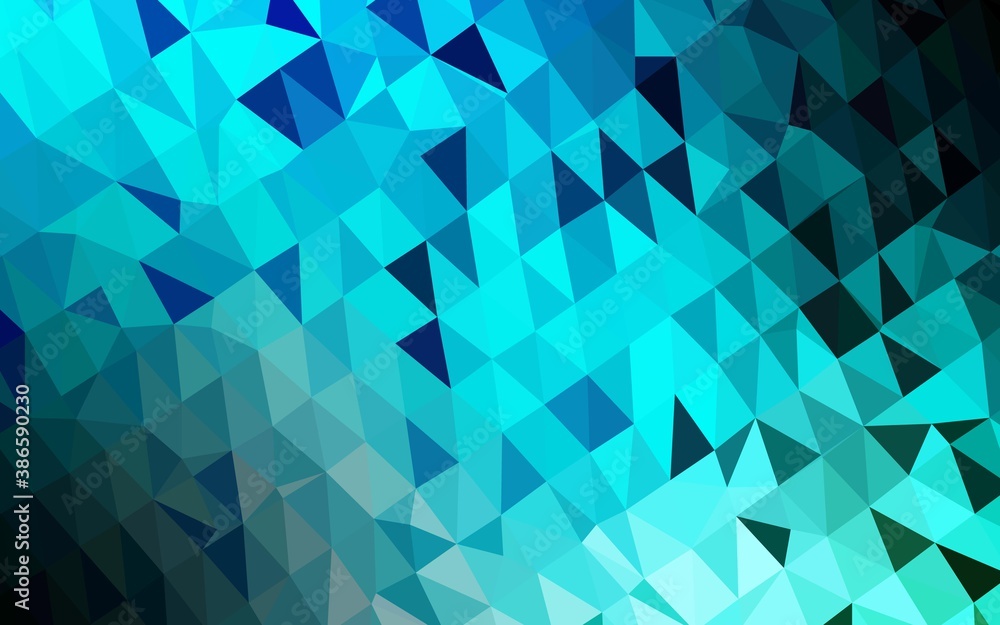 Light Blue, Green vector polygonal background.